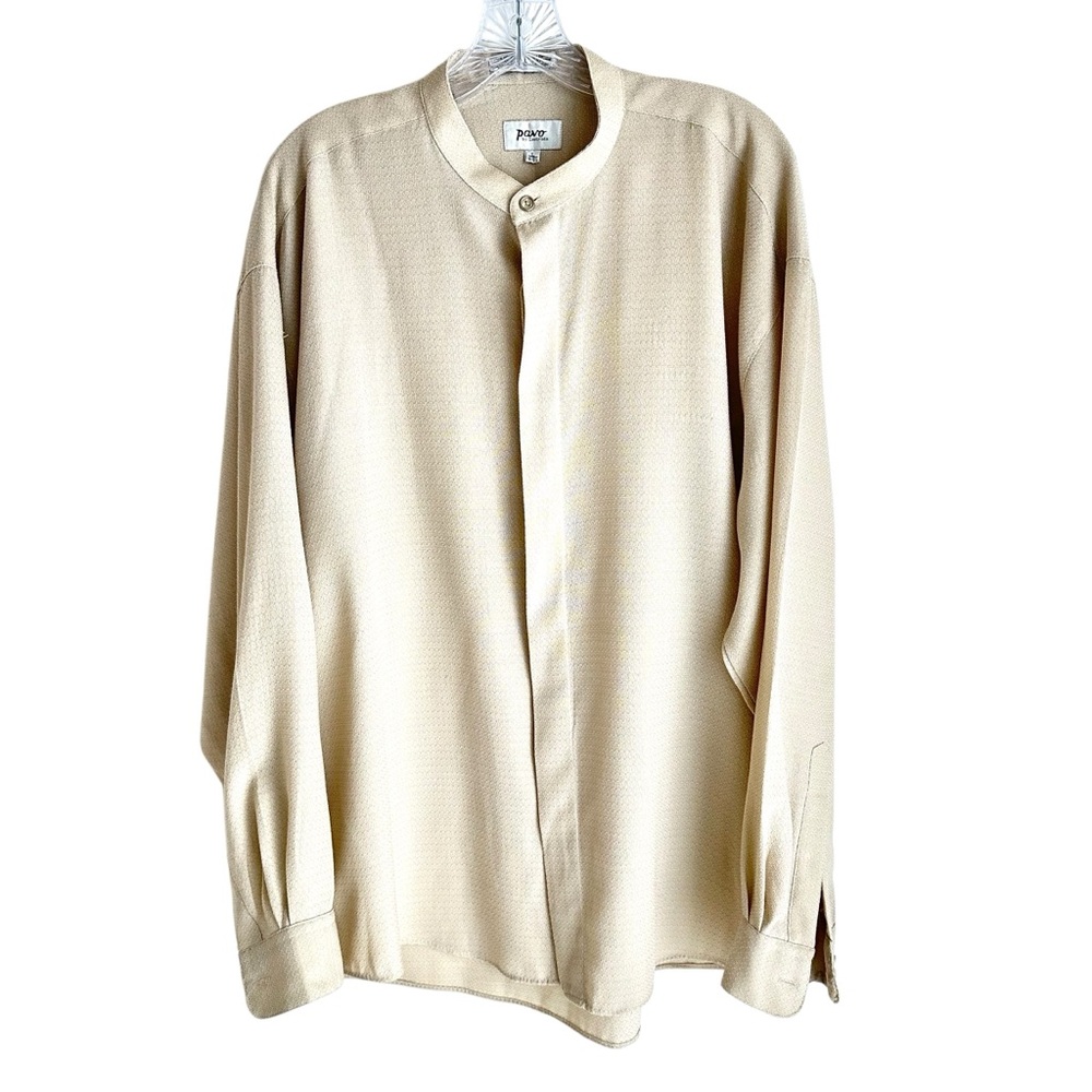 Pavo by Lastrada Long Sleeve Shirt Size with Hidden Buttons Large 16-16.5”